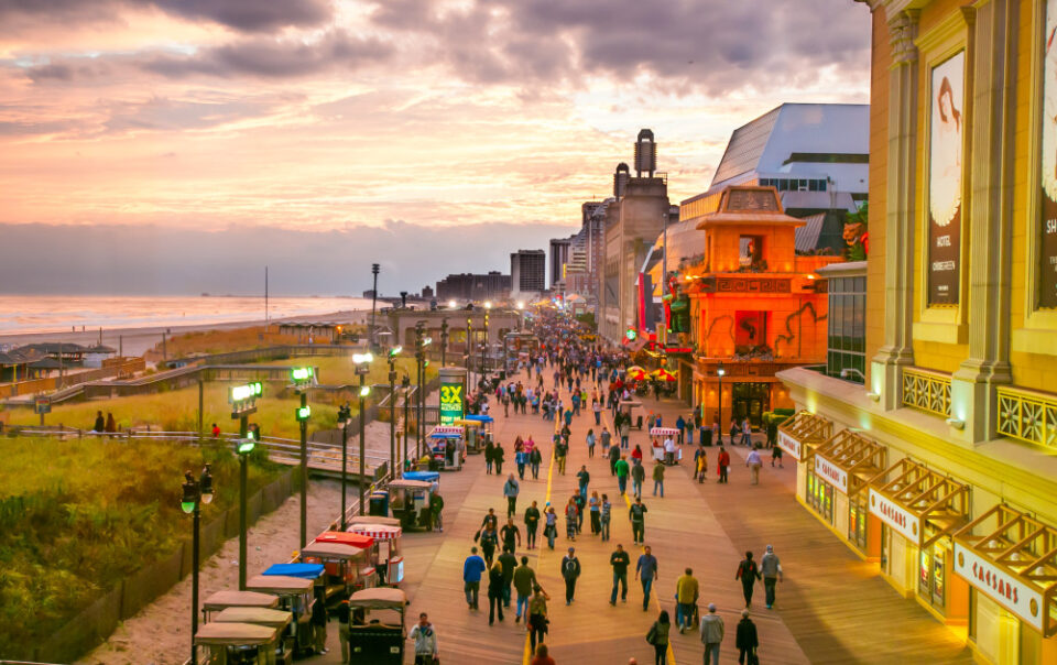 AC boardwalk sunset